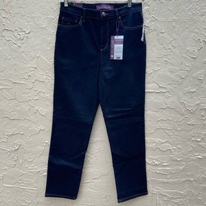 Gloria Vanderbilt Rinse Noir Blue Amanda Tapered Leg Jeans